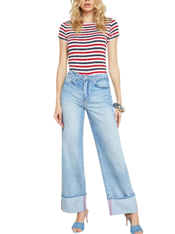Women's leather moto pants Wide - leg women jeans for a modern and relaxed vibe Miley Ultra High Rise Wide Leg Cuff Jeans In Emerson Women's leather moto pants Wide - leg women jeans for a modern and relaxed vibe Miley Ultra High Rise Wide Leg Cuff Jeans In Emerson
