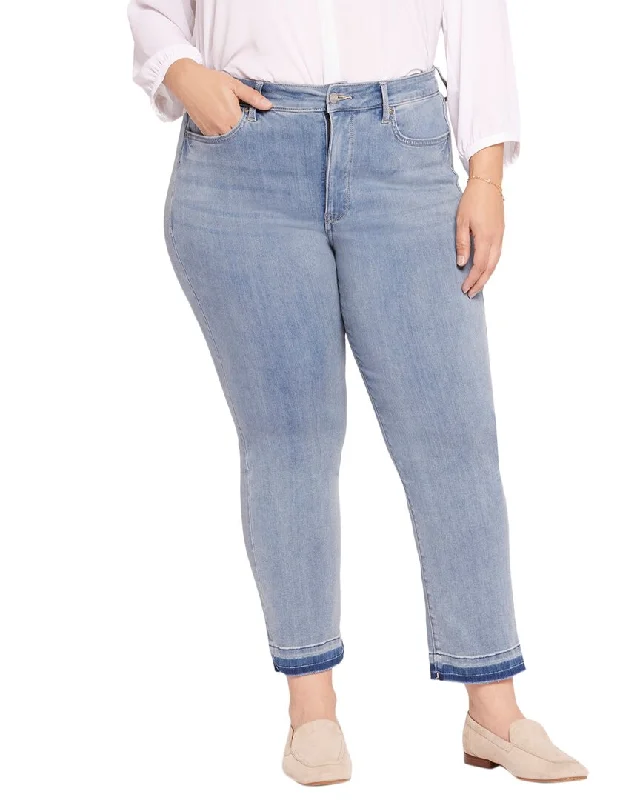 Women's leather moto pants Wide - leg women jeans for a modern and relaxed vibe NYDJ Plus Marilyn Crystalline High-Rise Straight Leg Jean Women's leather moto pants Wide - leg women jeans for a modern and relaxed vibe NYDJ Plus Marilyn Crystalline High-Rise Straight Leg Jean
