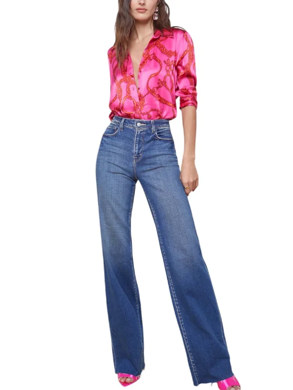 Women's pants for gym workouts Light - wash women jeans for a fresh and summery appearance Scottie Wide Leg Jeans In Hasting Women's pants for gym workouts Light - wash women jeans for a fresh and summery appearance Scottie Wide Leg Jeans In Hasting