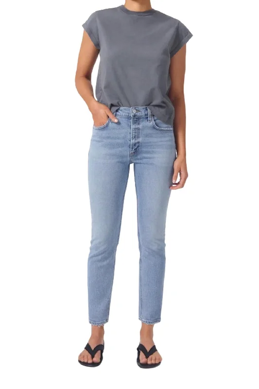 Women's long - sleeve jumpsuit pants Straight - leg women jeans with a classic and timeless appeal Willow Mid Rise Slim Crop Jeans In Torch Women's long - sleeve jumpsuit pants Straight - leg women jeans with a classic and timeless appeal Willow Mid Rise Slim Crop Jeans In Torch