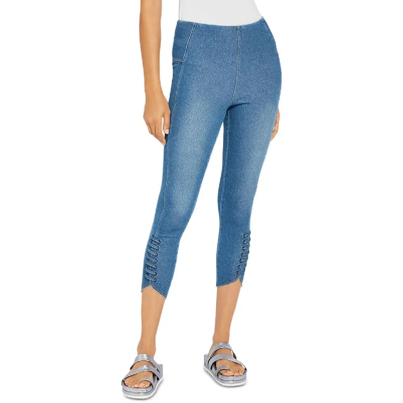Women's pants with thermal lining Wide - leg women jeans for a modern and relaxed vibe Womens Denim Lace-Leg Jeggings Women's pants with thermal lining Wide - leg women jeans for a modern and relaxed vibe Womens Denim Lace-Leg Jeggings