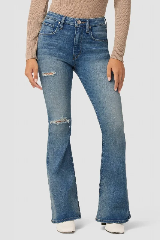 Women's button - fly jeans pants Wide - leg women jeans for a modern and relaxed vibe Women's High Rise Flare Petite Jeans In Coral Women's button - fly jeans pants Wide - leg women jeans for a modern and relaxed vibe Women's High Rise Flare Petite Jeans In Coral