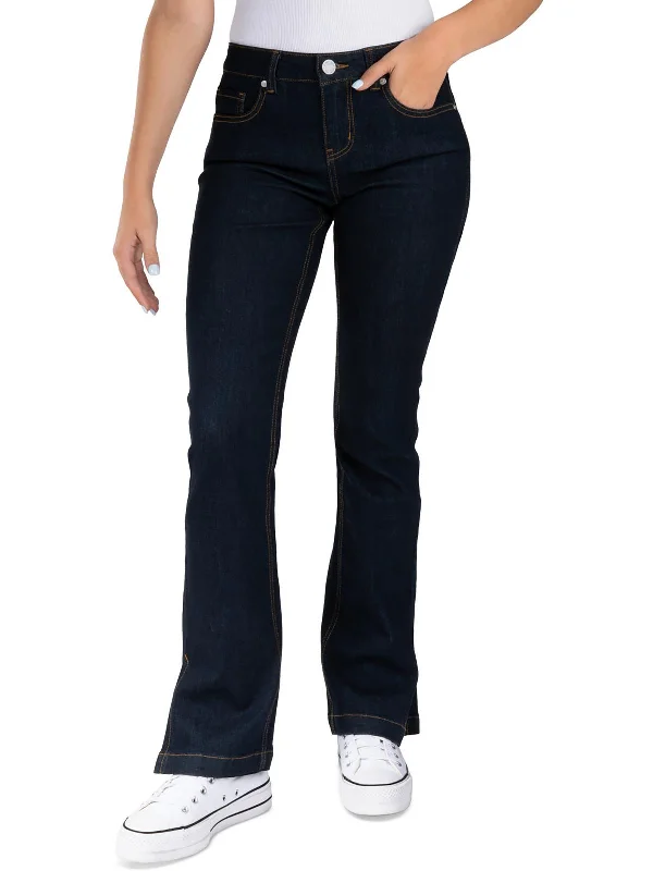 Women's embroidered ethnic pants Ripped women jeans for a rebellious and fashion - forward style Womens Split Hem Dark Wash Bootcut Jeans Women's embroidered ethnic pants Ripped women jeans for a rebellious and fashion - forward style Womens Split Hem Dark Wash Bootcut Jeans