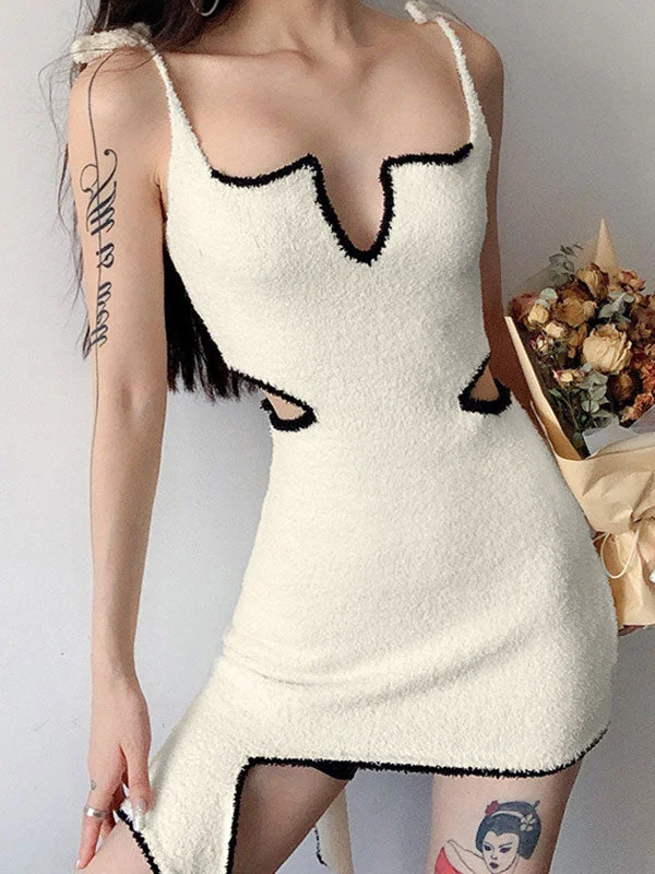 Sequined mini dresses for New Year's EveBerryBetty - Cutout Tie Strap Knit Mini Dress Sequined mini dresses for New Year's EveBerryBetty - Cutout Tie Strap Knit Mini Dress