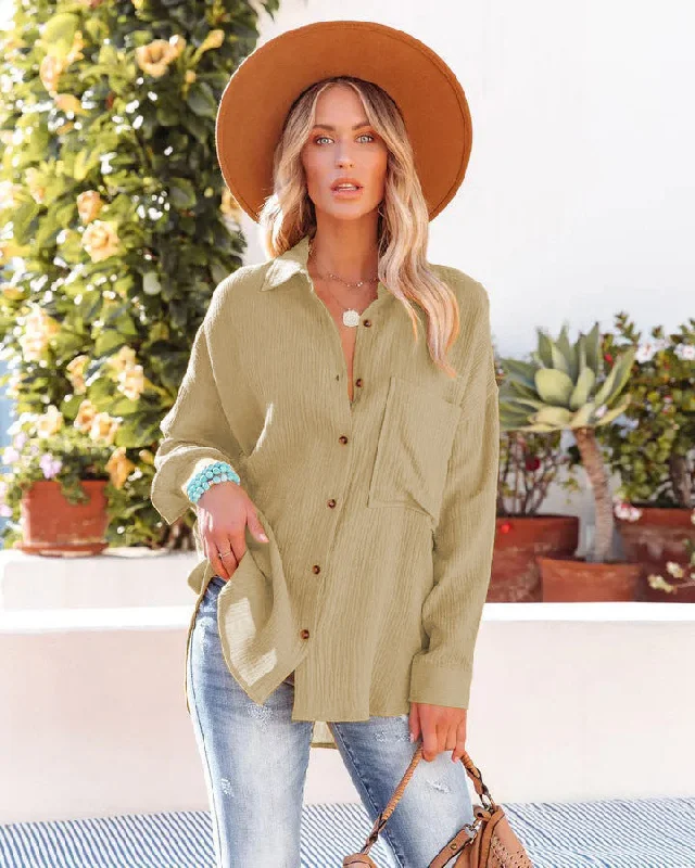 Mini dresses with button - down frontsKennedy Cotton Pocketed Button Down Tunic - Yellow Mini dresses with button - down frontsKennedy Cotton Pocketed Button Down Tunic - Yellow