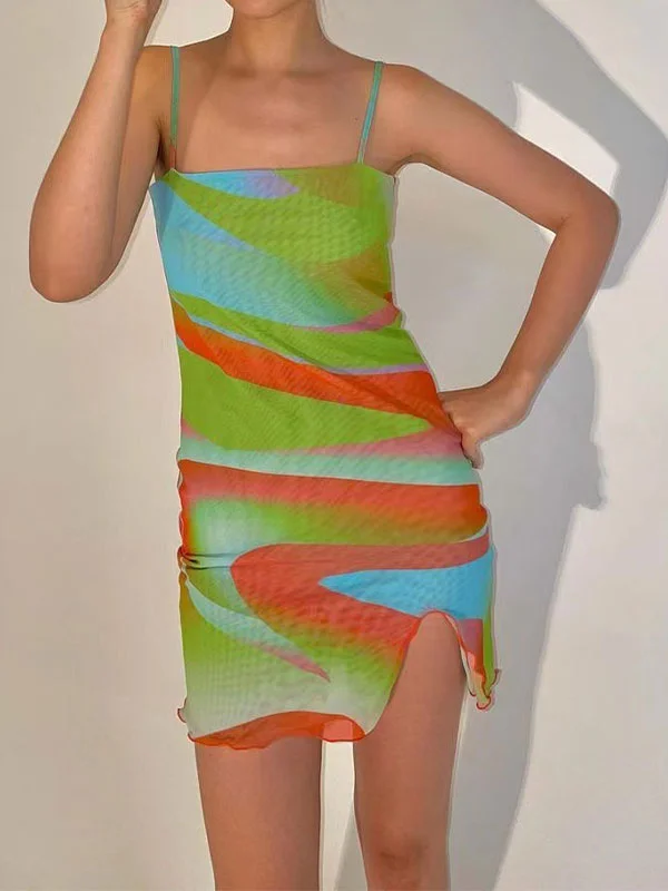 Animal print mini dresses for a bold statementBerryBetty - Multi Color Mesh Mini Dress Animal print mini dresses for a bold statementBerryBetty - Multi Color Mesh Mini Dress