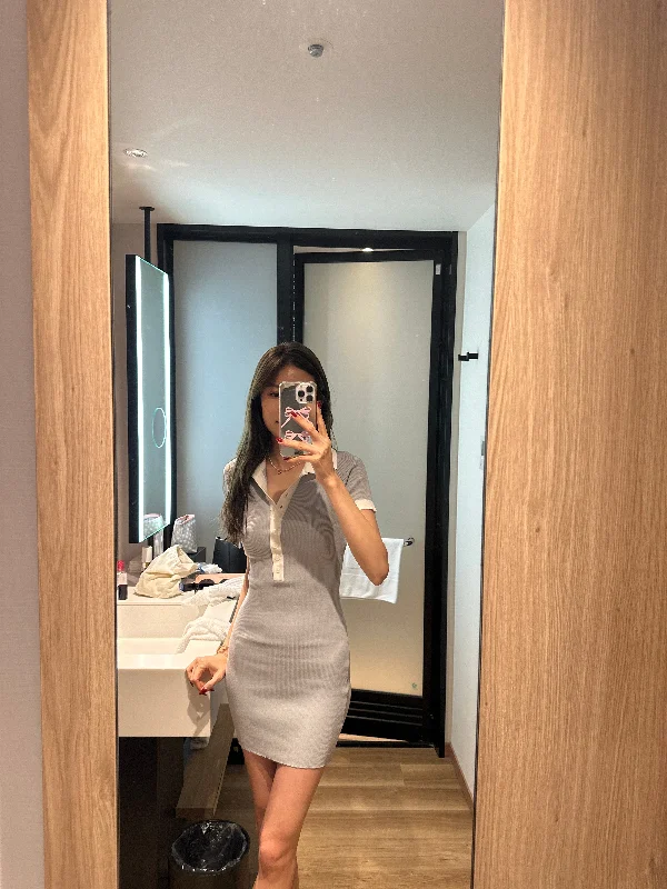 Mini dresses with embroidered details for a unique touchOutline Knitted Mini Dress
