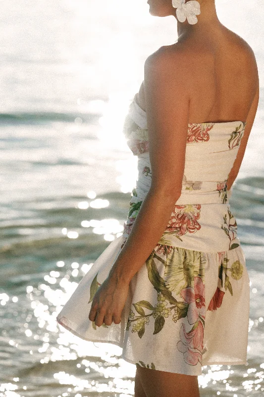 Mini dresses with bow accents for a sweet lookTiff Strapless Mini - Native Flora