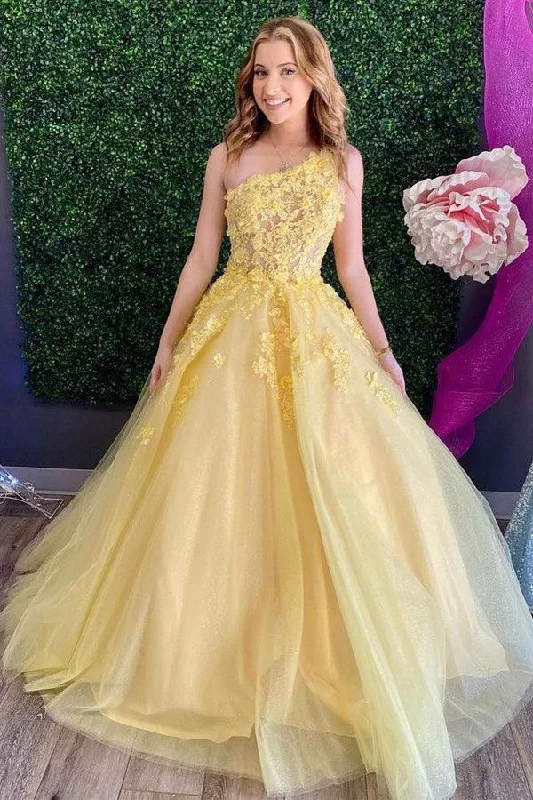 Short - length party dresses with a ruffled skirt for a flirty lookA-line One Shoulder Tulle Sleeveless Prom Dress Lace Evening Dress PSK292 Short - length party dresses with a ruffled skirt for a flirty lookA-line One Shoulder Tulle Sleeveless Prom Dress Lace Evening Dress PSK292