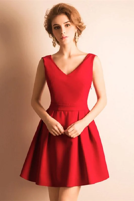 Fairy - themed party dresses with wings and glitter for a magical lookA-Line V-Neck Bowknot Pleats Short Prom Dress Homecoming Dress PG146 Fairy - themed party dresses with wings and glitter for a magical lookA-Line V-Neck Bowknot Pleats Short Prom Dress Homecoming Dress PG146