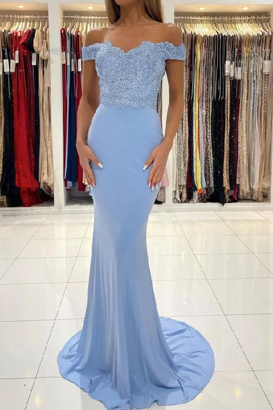 Empire - waist party dresses to accentuate the waistlineBlue Chiffon Lace Mermaid Long Prom Dress Formal Dress PSK303 Empire - waist party dresses to accentuate the waistlineBlue Chiffon Lace Mermaid Long Prom Dress Formal Dress PSK303