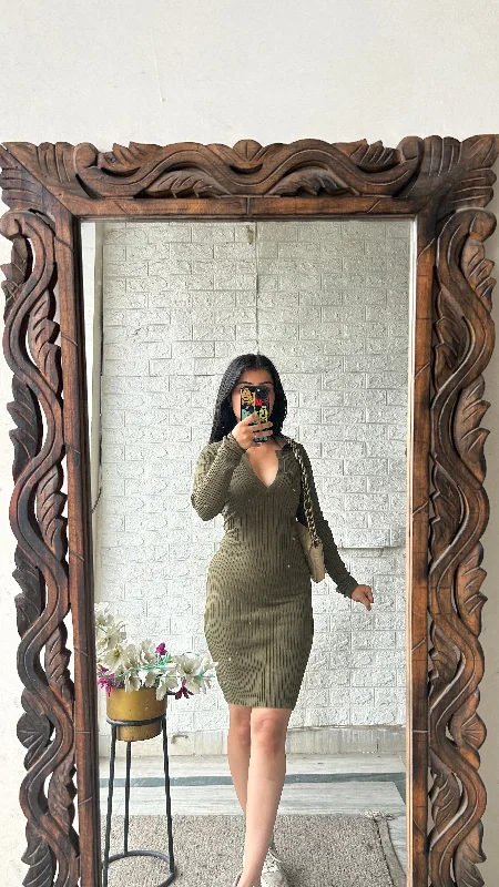 Bodycon dress with a one - shoulder design​Collar dress 32-34 bust/l:32