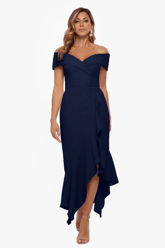 Animal - print cocktail dresses with a V - neck for a fierce look"Eileen" Off the Shoulder Fit and Flare Dress Animal - print cocktail dresses with a V - neck for a fierce look"Eileen" Off the Shoulder Fit and Flare Dress
