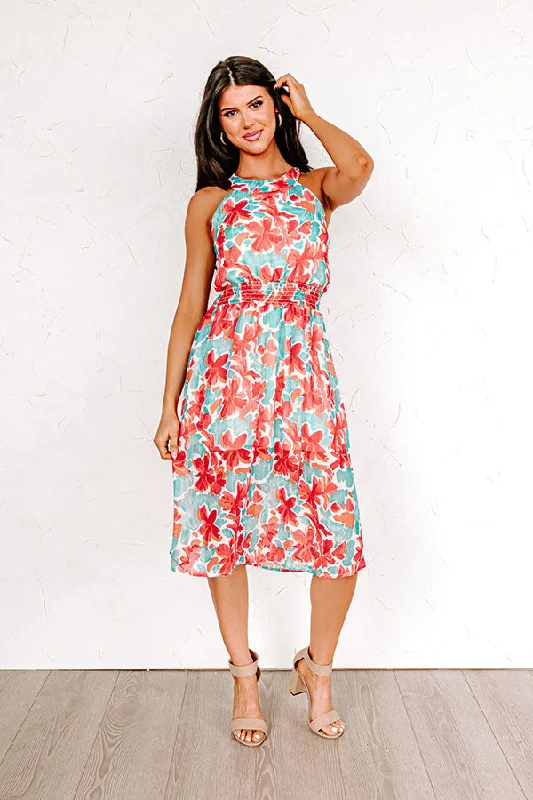 Wedding guest dresses with pom - pom trims for a playful lookDriving Down Sunset Floral Dress Wedding guest dresses with pom - pom trims for a playful lookDriving Down Sunset Floral Dress