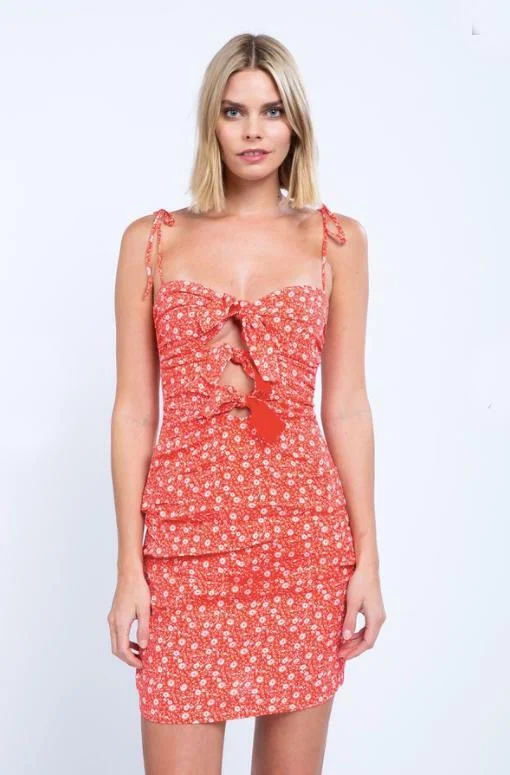 Plaid wedding guest dresses in muted colors for a fall weddingFirst Crush Red and White Floral Triple Tie Cami Dress Plaid wedding guest dresses in muted colors for a fall weddingFirst Crush Red and White Floral Triple Tie Cami Dress