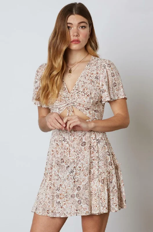 Wedding guest dresses with ruched bodices and spaghetti strapsGeorgia Cocoa Floral Flutter Sleeve Mini Dress Wedding guest dresses with ruched bodices and spaghetti strapsGeorgia Cocoa Floral Flutter Sleeve Mini Dress