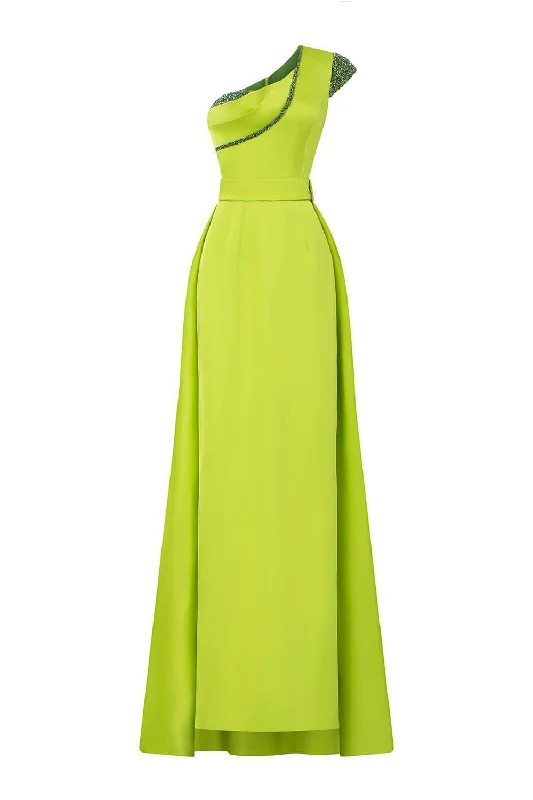 Cocktail party dresses in a classic little black dress styleIntrigue Sheath One Shoulder Silk Floor Length Dress Cocktail party dresses in a classic little black dress styleIntrigue Sheath One Shoulder Silk Floor Length Dress