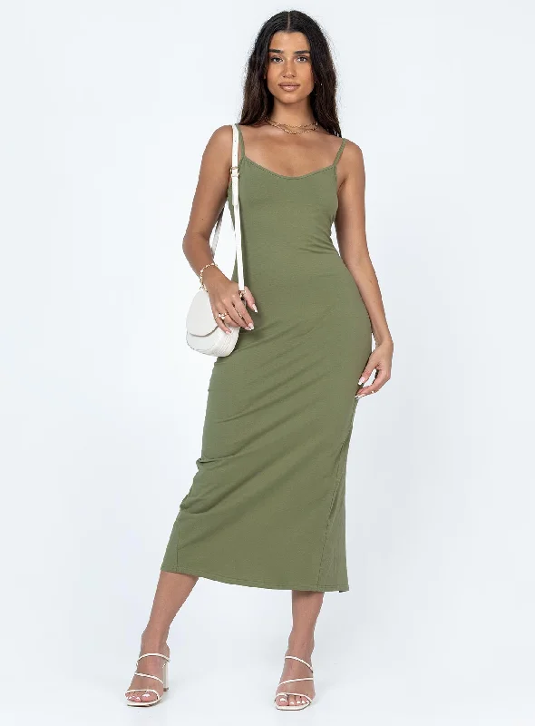 Jesy Maxi Dress Khaki