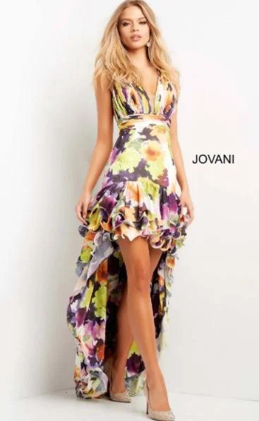 Bodycon dress in a pastel color paletteJovani High Low Formal Floral Print Prom Gown Sale Bodycon dress in a pastel color paletteJovani High Low Formal Floral Print Prom Gown Sale
