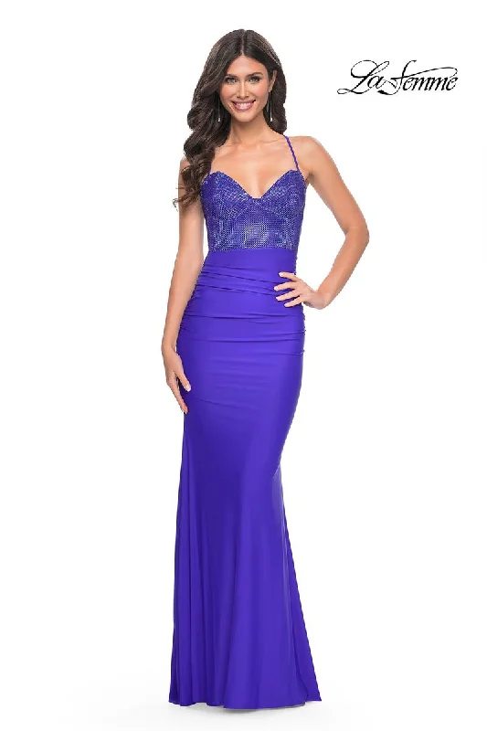 Sheath party dresses in a bold color for a statement - making outfitLa Femme Dress 32260 Sheath party dresses in a bold color for a statement - making outfitLa Femme Dress 32260