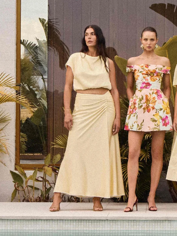 Wedding guest dresses with patchwork designs for a unique lookMILANI MIDI SKIRT