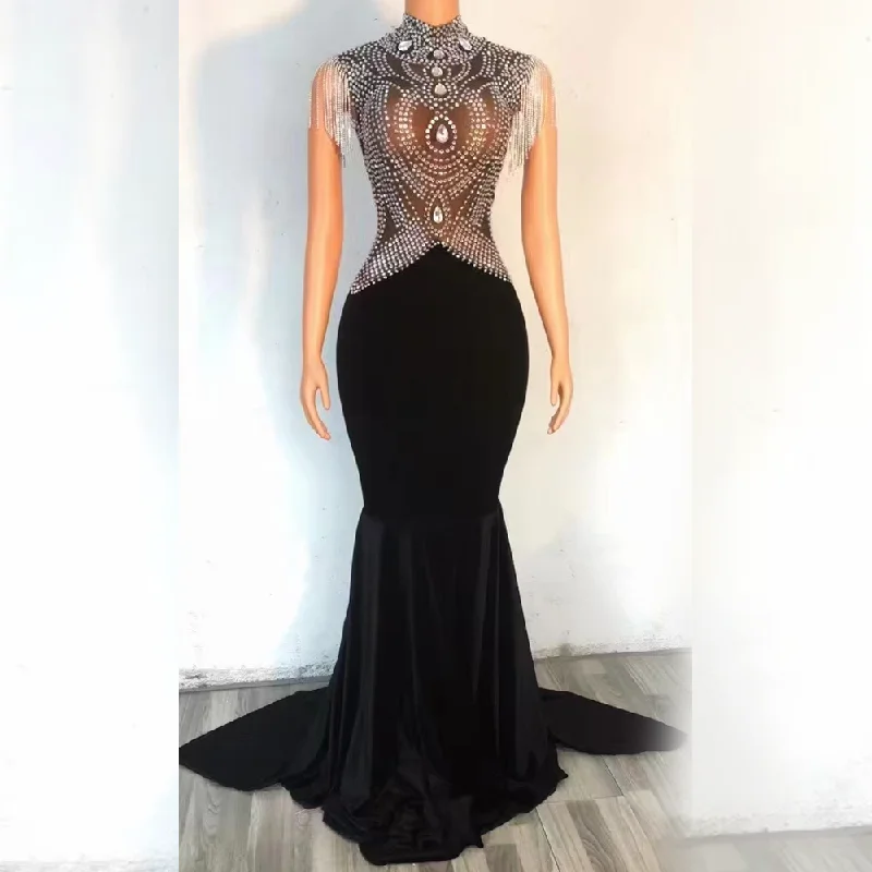 Formal dresses with ruched back panels and button - down fronts for a unique and flattering fitAD1466 Kimshein Handmade Crystal Women Luxury Off Shoulder With Tassel Big Diamond Sequin Mesh Velvet Prom Dress Evening Formal dresses with ruched back panels and button - down fronts for a unique and flattering fitAD1466 Kimshein Handmade Crystal Women Luxury Off Shoulder With Tassel Big Diamond Sequin Mesh Velvet Prom Dress Evening