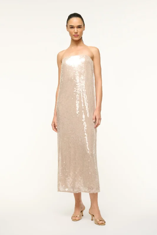 Long - sleeved formal dresses in velvet for a winter formal eventCASEY DRESS | MOON