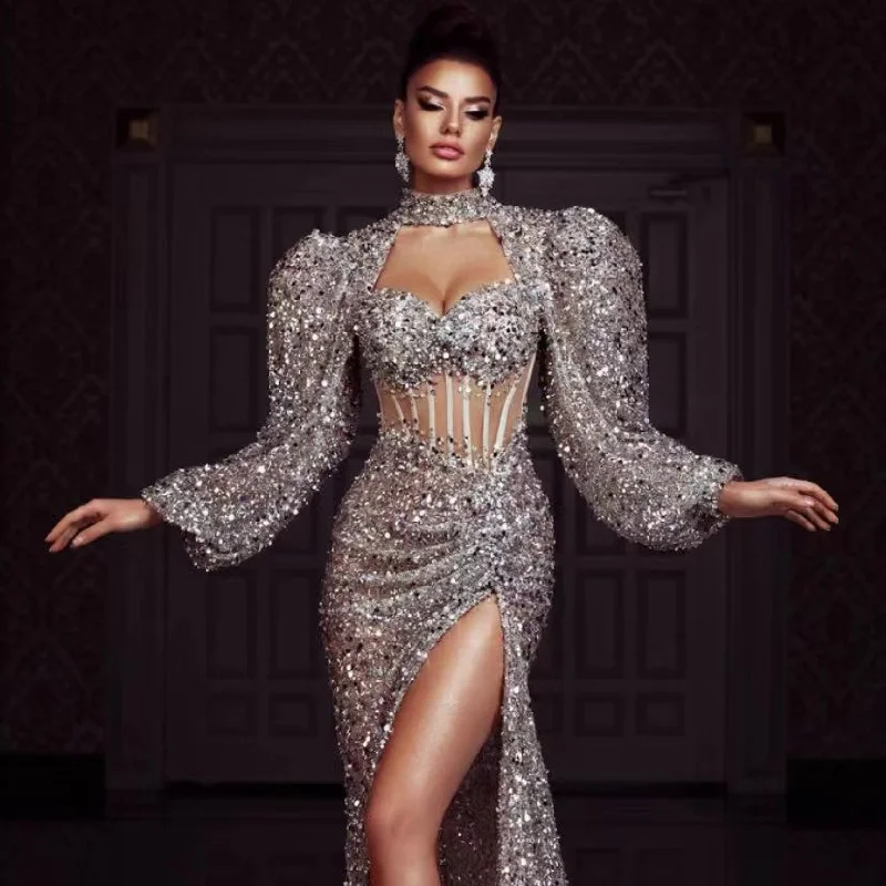 Formal dresses with tassel - adorned belts and tiered skirts for a stylish and festive formal eventED2180 Party Queen Sequin Prom Night Boutique Long Sleeve Evening Gowns Stage Sing Clothing Formal dresses with tassel - adorned belts and tiered skirts for a stylish and festive formal eventED2180 Party Queen Sequin Prom Night Boutique Long Sleeve Evening Gowns Stage Sing Clothing