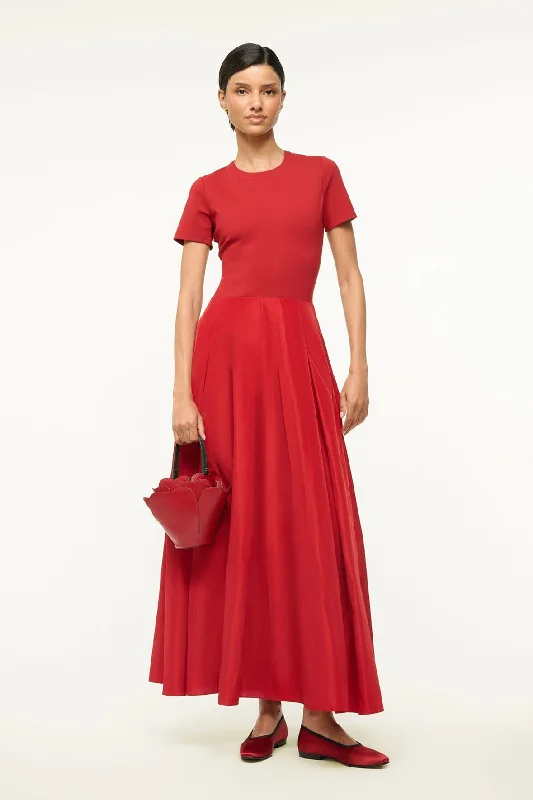 Formal dresses with ruffled skirts and bow accents for a charming prom appearanceHOPPER DRESS | ROUGE Formal dresses with ruffled skirts and bow accents for a charming prom appearanceHOPPER DRESS | ROUGE