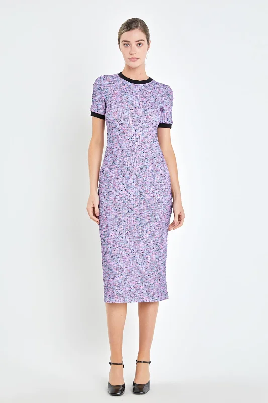 Prom dresses with geometric - cutout sleeves and flowing chiffon fabrics for a modern and airy lookRainbow Knit Midi Dress Prom dresses with geometric - cutout sleeves and flowing chiffon fabrics for a modern and airy lookRainbow Knit Midi Dress