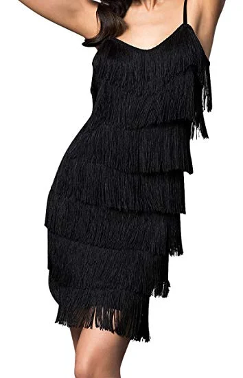Prom dresses with lace - up side panels and ruffled bodices for a feminine and detailed lookWomen's Short All-Over Fringe Flapper Dress Prom dresses with lace - up side panels and ruffled bodices for a feminine and detailed lookWomen's Short All-Over Fringe Flapper Dress