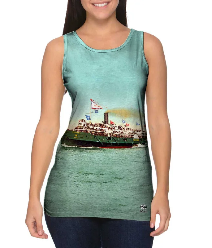 Women's Longline Tank Tops with Abstract PrintsCity Of Erie