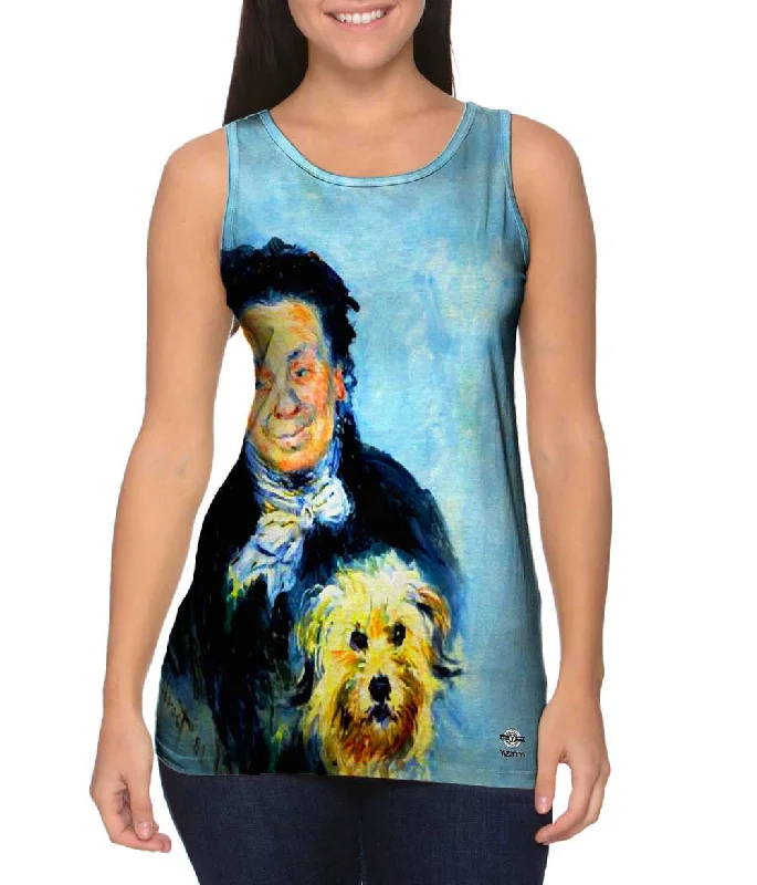 Women's Longline Tank Tops with Abstract PrintsClaude Monet - "Portrait of Eugenie Graff" (1882) Women's Longline Tank Tops with Abstract PrintsClaude Monet - "Portrait of Eugenie Graff" (1882)