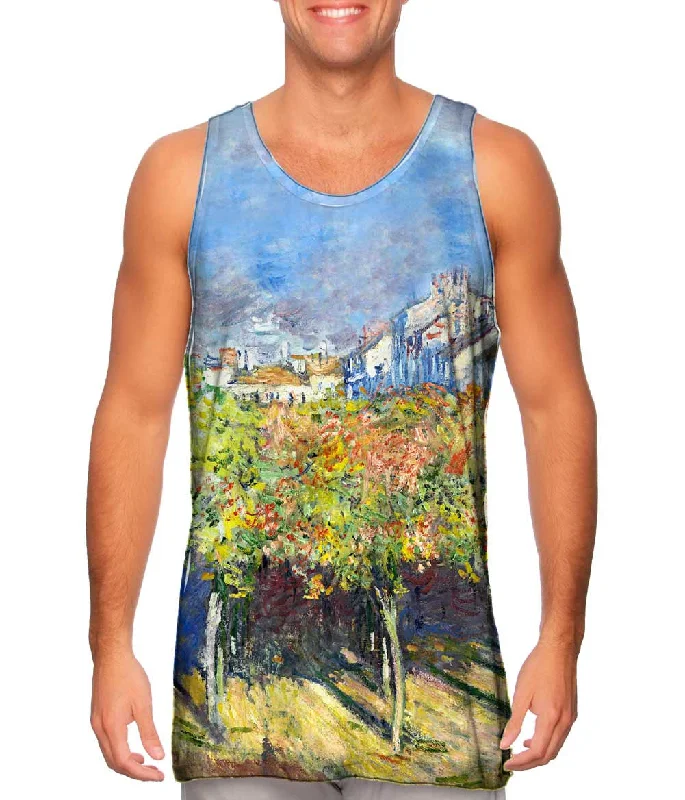 Plus Size Women's Criss - Cross Back Tank Tops in Neon ColorsClaude Monet - "The Lindens Of Poissy" (1882) Plus Size Women's Criss - Cross Back Tank Tops in Neon ColorsClaude Monet - "The Lindens Of Poissy" (1882)