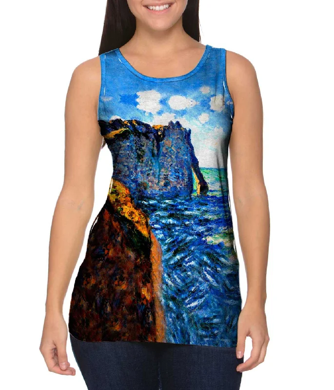 Women's Sleeveless Ribbed Tank Tops for a Trendy LookClaude Monet - "The Manneport" (1882) Women's Sleeveless Ribbed Tank Tops for a Trendy LookClaude Monet - "The Manneport" (1882)