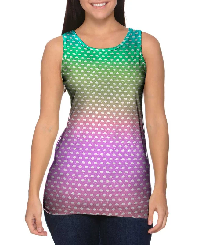 Crew Neck Women's Sustainable Tank Tops Made from Recycled MaterialsCloudy With A Chance Of Color Crew Neck Women's Sustainable Tank Tops Made from Recycled MaterialsCloudy With A Chance Of Color