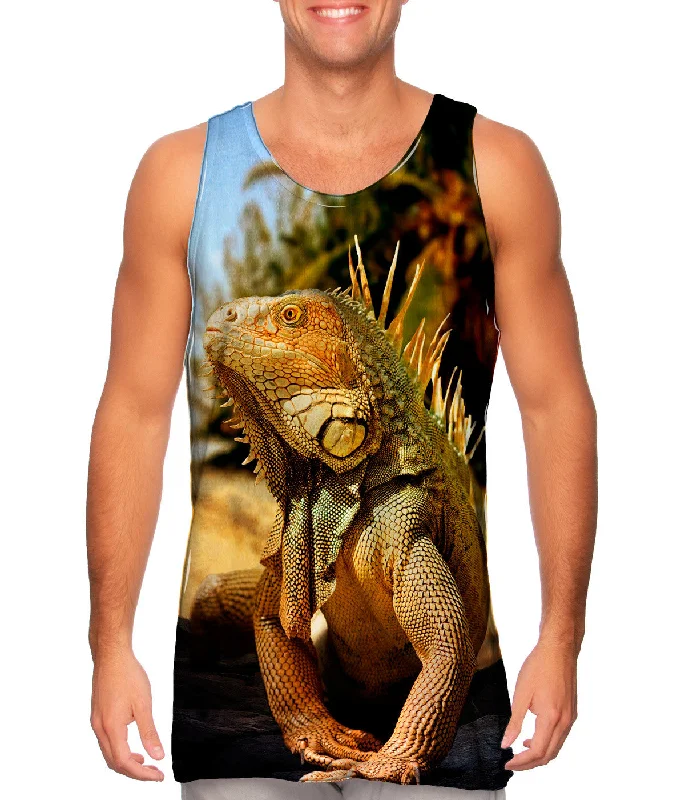 Plus Size Women's Criss - Cross Back Tank Tops in Neon ColorsCoast Beach Iguana