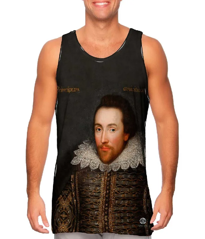 Women's Sleeveless Ribbed Tank Tops for a Trendy LookCobbe - "Portrait of Shakespeare" (1610) Women's Sleeveless Ribbed Tank Tops for a Trendy LookCobbe - "Portrait of Shakespeare" (1610)
