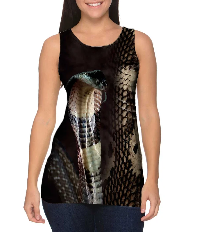 Scoop Neck Women's Linen Blend Tank Tops for SummerCobra Half Skin