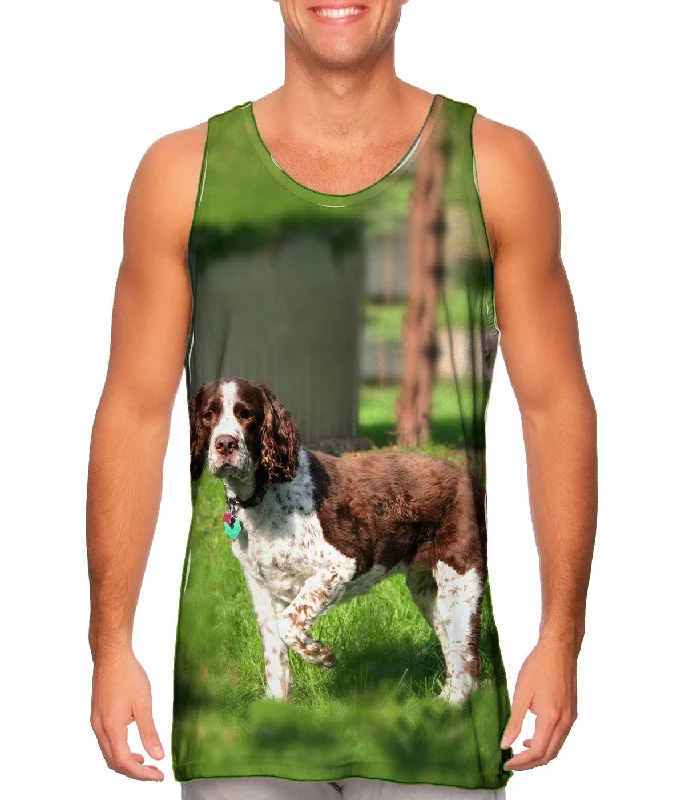Women's Cropped Tank Tops with Vintage Band LogosCocker Spaniel Pointing