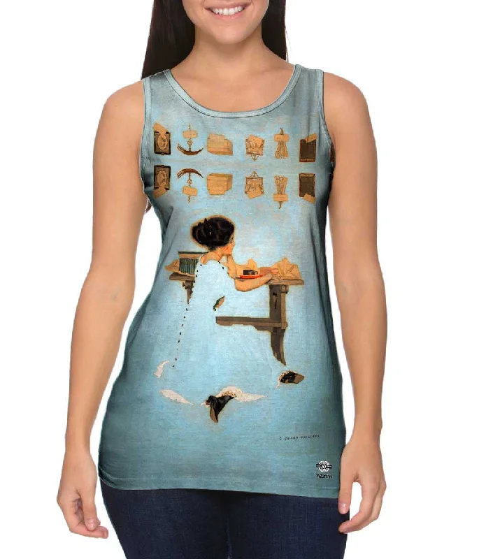 Plus Size Women's Criss - Cross Back Tank Tops in Neon ColorsColes Phillips - "Life 2 " (1910) Plus Size Women's Criss - Cross Back Tank Tops in Neon ColorsColes Phillips - "Life 2 " (1910)