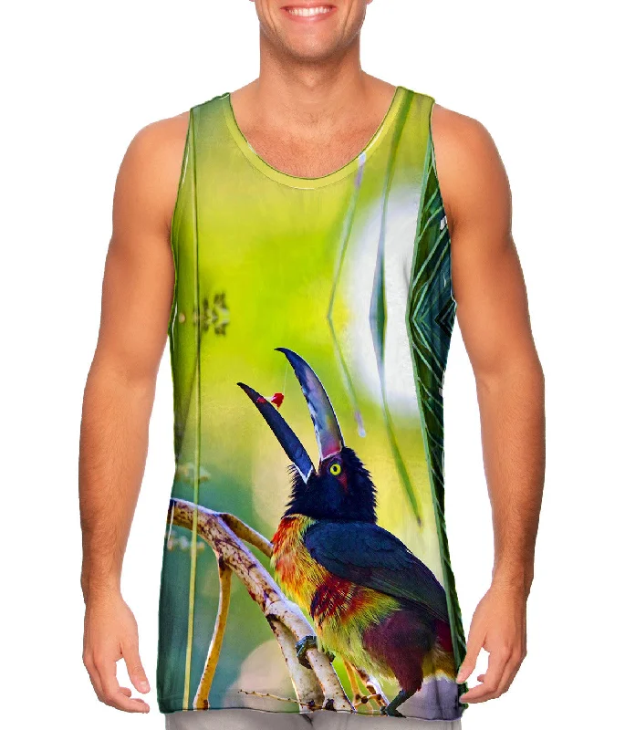 Plus Size Women's Ruffled Hem Tank Tops with Floral PrintsCollared Aracari