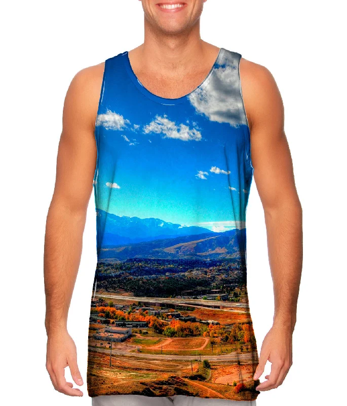 Women's Cropped Tank Tops with Vintage Band LogosColorado Springs Valley
