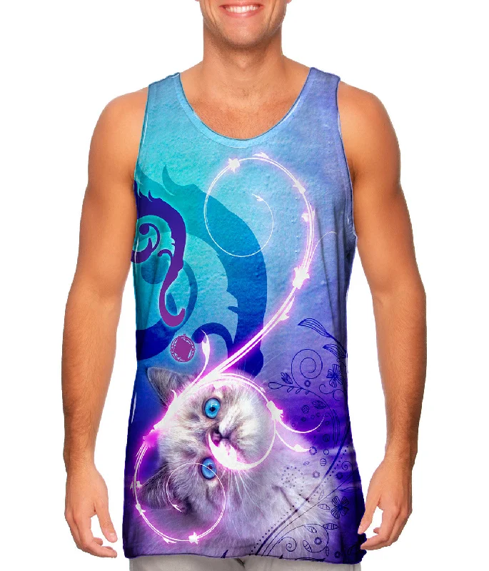 Women's Cropped Tank Tops with Vintage Band LogosConfused Exotic Kitten