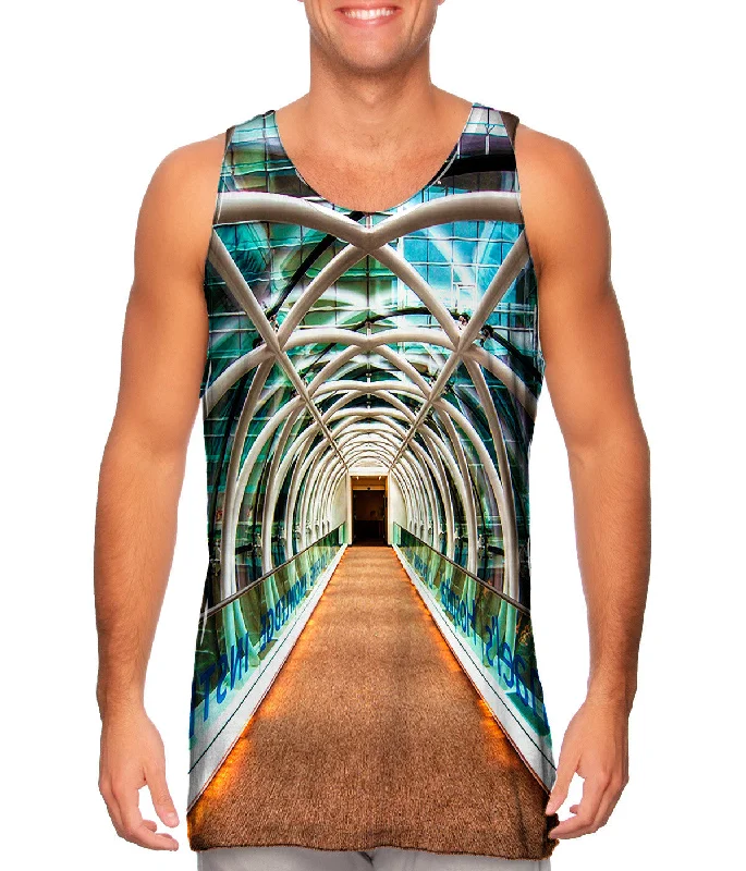 Women's Spaghetti Strap Tank Tops with Geometric PatternsCool Pedestrian Bridge