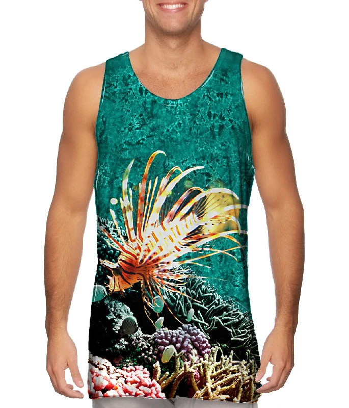 Plus Size Women's Embroidered Tank Tops in Boho StylesCoral reef 002