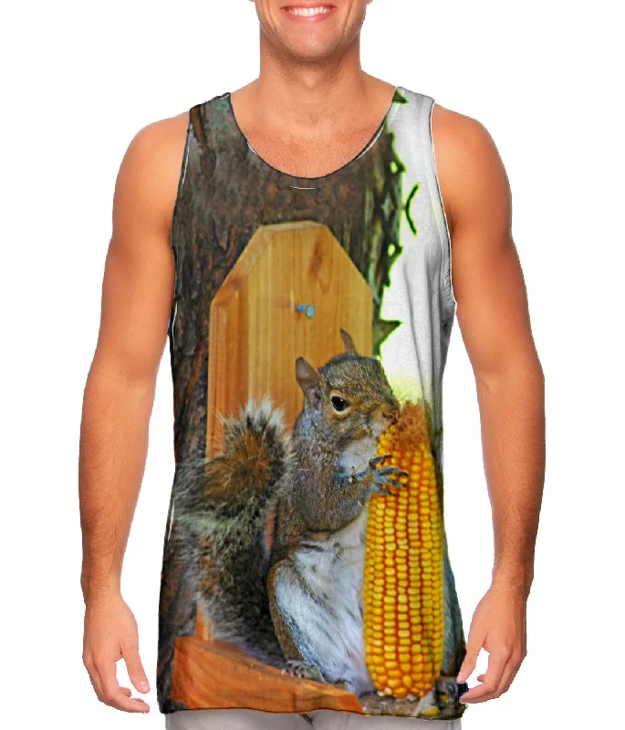 Plus Size Women's Criss - Cross Back Tank Tops in Neon ColorsCorn Squirrel