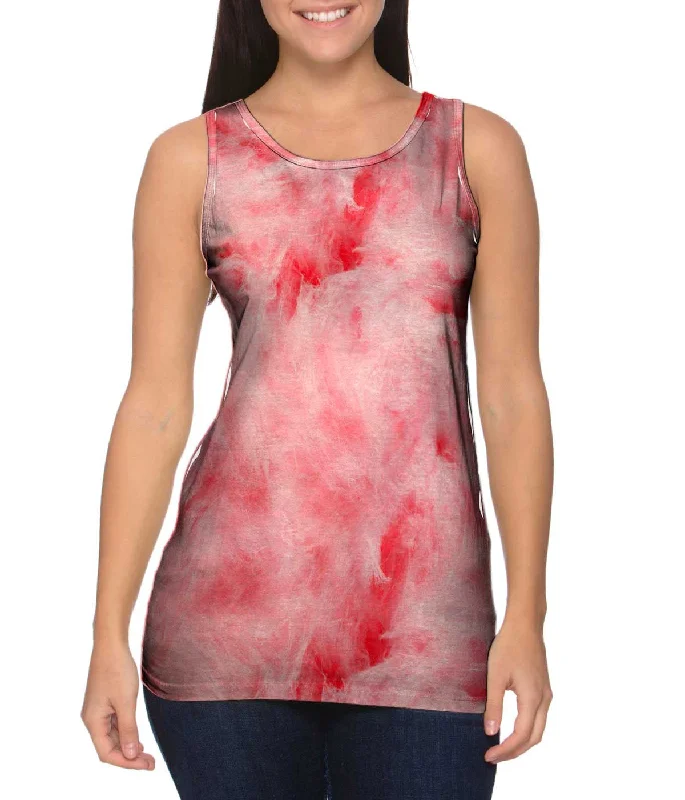 Women's Button - Down Tank Tops in Striped PatternsCotton Candy Pink