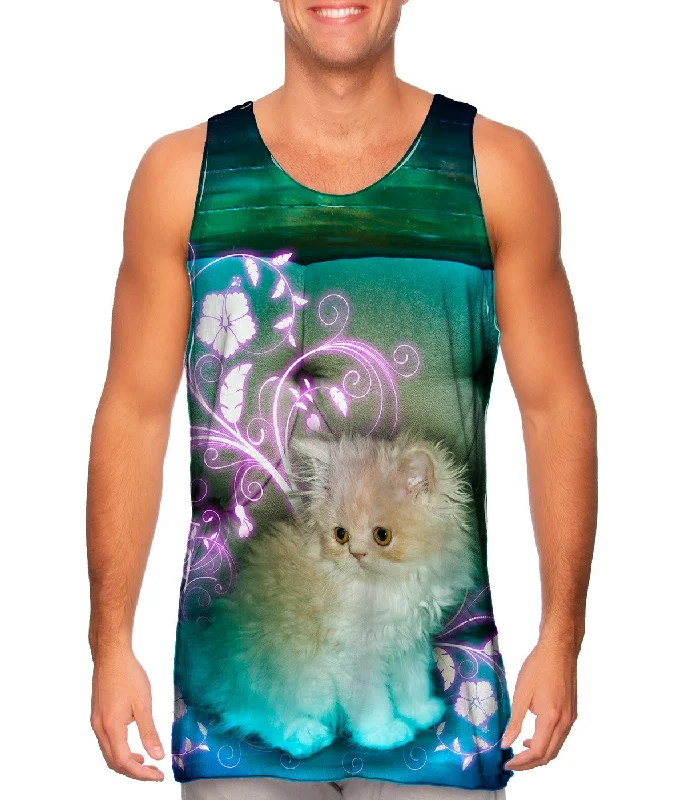 High - Neck Women's Silk Blend Tank Tops for a Luxurious FeelCouch Kitten