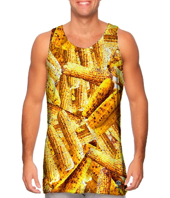 Women's Longline Tank Tops with Abstract PrintsCountry Grilled Corn